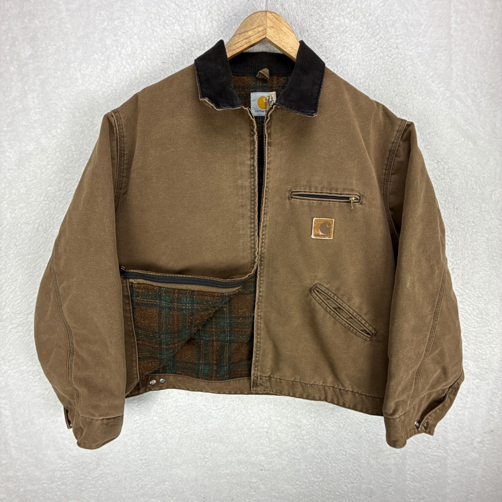 Carhartt Detroit Jacket Blanket Lined Mens Xl J43 Cht Chestnut Brown Euc